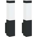  Vanjska zidna lampa 2 pcs Crna 10.5 x 6 x 33 cm | shoptok.hr