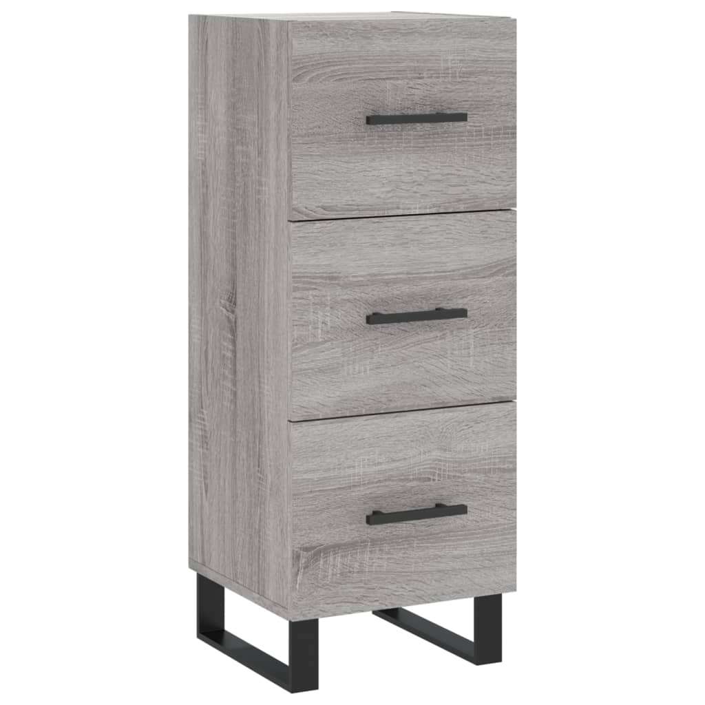 vidaXL Komoda siva sonoma 34,5x34x90 cm inženirski les | Shoptok.si