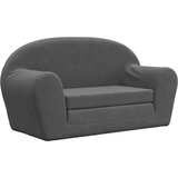 Maison Chic Raztegljiv Otroški kavč - Otroški divan - Otroški sedež dvosed antracit mehak pliš, (21729574) | Shoptok.si
