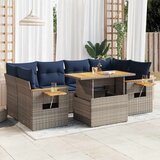 vidaXL 7-dijelni set vrtnih sofa sivi od poliratana | shoptok.hr