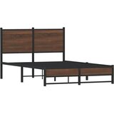 Metalni okvir kreveta bez madraca smeđi hrast 120x200 cm | shoptok.hr