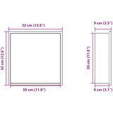 Niša za tuš boje poliranog srebra 32x32x9 cm nehrđajući čelik | shoptok.hr
