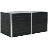 vidaXL Povišena vrtna gredica antracit 160x80x77 cm pocinčani čelik | shoptok.hr