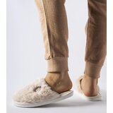 Gemre Beige warm slippers with Alessio patch Cijene