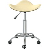 vidaXL Salonski stolček krem umetno usnje | Shoptok.si