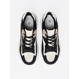 Shelvt Black and beige women's sneakers with a thick sole | shoptok.hr