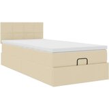  Otomanski krevet s madracem krem 90x200 cm tkanine | shoptok.hr