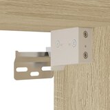  Zidni noćni ormarić s LED svjetlima boja hrasta sonome | shoptok.hr