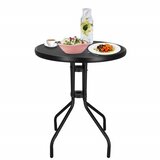 springos metalni okrugli vrtni stol, 60 cm, crni | shoptok.hr