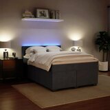  Krevet s oprugama i madracem tamnosivi 140x190 cm baršunasti | shoptok.hr