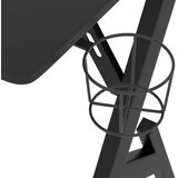 vidaXL Gaming miza z nogami Y-oblike črna 90x60x75 cm | Shoptok.si