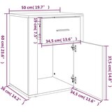 vidaXL Noćni ormarić dimljenog hrasta 50x36x60cm od konstruiranog drva | shoptok.hr