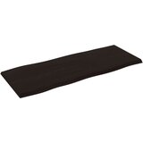 vidaXL Mizna plošča temno siva 100x40x2 cm obdelana trdna hrastovina | Shoptok.si