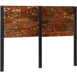 vidaXL Uzglavlje kreveta 140 cm Puno obrađeno drvo i željezo | shoptok.hr