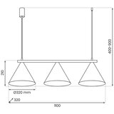  Visilica na sajli CAPITAL 3xGX53/15W/230V, plave boje | Eponuda.com