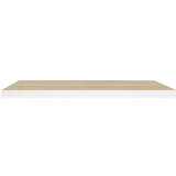 vidaXL plutajuće zidne police 4 kom hrast i bijele 80x23,5x3,8 cm MDF | shoptok.hr