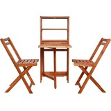  3-dijelni sklopivi bistro set od masivnog bagremovog drva | Shoptok.si