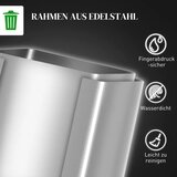  2 x 20 L dvostruke kante za otpad otvaranje na pedalu lako se čiste nehrđajući čelik plastika srebrna | shoptok.hr