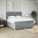  Krevet s oprugama i madracem svjetlosivi 200 x 200cm od tkanine | shoptok.hr