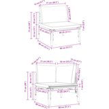 vidaXL Vrtna sedežna garnitura 11 pcs Antracitna Jeklo | Shoptok.si