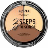 NYX Professional Makeup paleta za konturisanje lica 3 steps to sculpt 02-Light Cene'.'