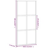  Klizna vrata crna 102,5x205 cm od kaljenog stakla i aluminija | shoptok.hr
