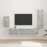  Set TV komoda Zidne 3 pcs Betonski sivi Konstruirano drvo | shoptok.hr