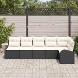  Sjedeća garnitura za vrt 6 kom. Crna poliratan 289 x 124 x 85 cm | shoptok.hr