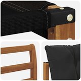  Set vanjskih sofa Čvrsto drvo akacije i Textilene Prirodna | shoptok.hr