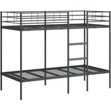  Krevet na kat bez madraca crni 90x190 cm čelik | shoptok.hr