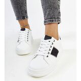 Gemre White and black sneakers with a thicker sole Finestra Cijene
