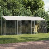 vidaXL Kavez za pse Srebrno 600 x 200 x 256 cm Cinkani čelik Cijene