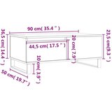 vidaXL Stolić za kavu bijeli 90 x 50 x 36 5 cm od konstruiranog drva | shoptok.hr
