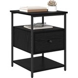 vidaXL Nočna omarica 2 pcs Črni hrast 40 x 42 x 56 cm Konstruiran les | Shoptok.si