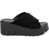 SEASTAR Women's suede wedge flip-flops black Cijene