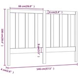  Uzglavlje za krevet boja meda 146 x 4 x 100 cm masivna borovina | shoptok.hr