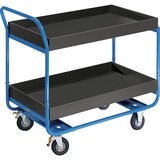 eurokraft pro transportni voziček, nosilnost 150 kg, 2 nakladalni površini z robom, kolesa z zračnico | Shoptok.si