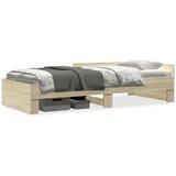 vidaXL Posteljni okvir sonoma hrast 90x200 cm inženirski les | Shoptok.si