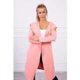 Kesi Long cardigan with hood apricot | shoptok.hr