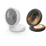 bežični usb ventilator sa led svetlom za sto i zid, 4 brzine