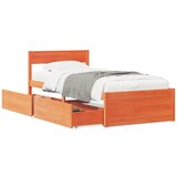 vidaXL Okvir kreveta s ladicama voštano smeđi 75 x 190 cm borovine Cijene