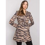 Fashion Hunters Beige and black coat with an animal motif Cene