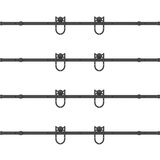  Komplet opreme za drsna vrata 400 cm jeklo črne barve, (22047052) | Shoptok.si