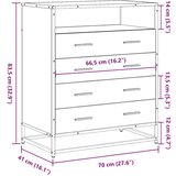  Ormar s ladicama crni 70x41x83,5 cm izrađeno drvo | shoptok.hr