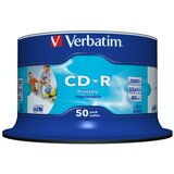 Verbatim CD Disk 700 MB, 80min, 52x, printable mat površina, 50kom | shoptok.hr