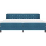 vidaXL Postelja z vzmetnico Temno modra 200x200 cm Žamet | Shoptok.si