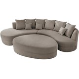 Livetastic SEDEŽNA GARNITURA, rebrasti žamet sivorjava | Shoptok.si
