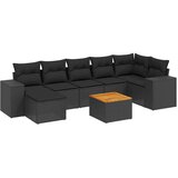  8-dijelni set vrtnih sofa od poliratana s jastucima crni | shoptok.hr