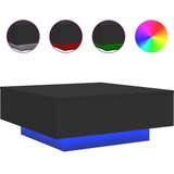 Maison Chic Klubska mizica - kavna mizica - Nizka mizica z LED lučkami črna 80x80x31 cm, (21752302) Cene