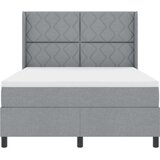 vidaXL Box Spring postelja z vzmetnico, svetlo siva, 140x190 cm, tkanina, (22050824) | Shoptok.si